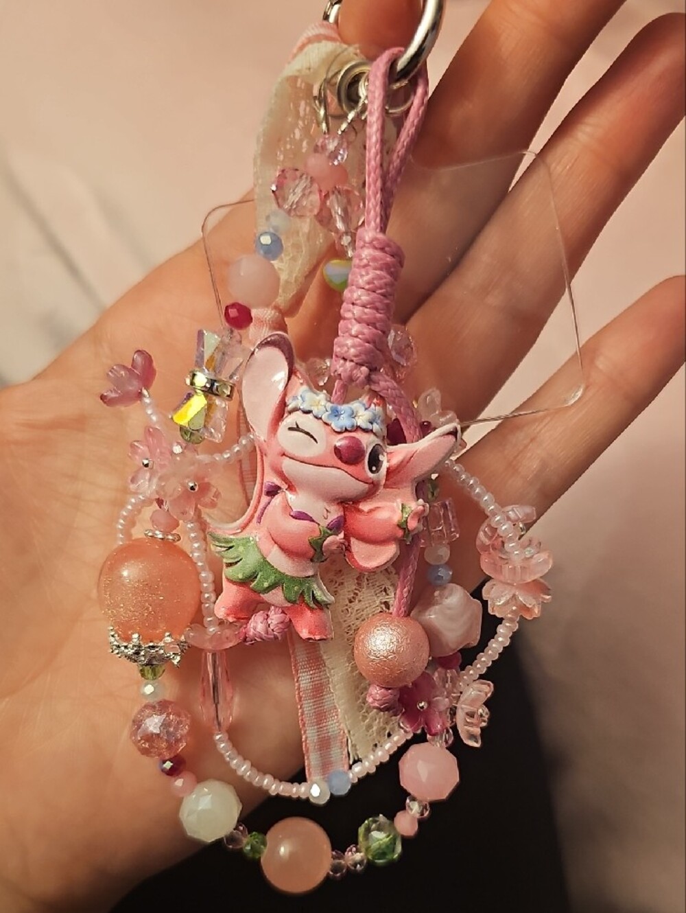 Lilo & Stitch Pink Phone Charm - Picture 2 of 3
